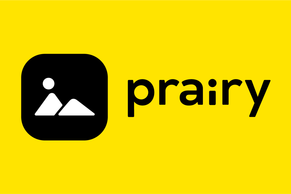 Logo de la startup Prairy sur fond jaune