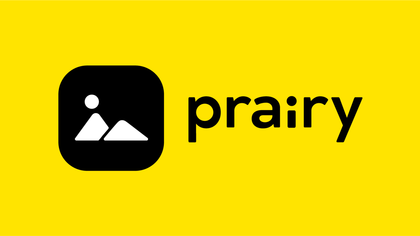 Logo de la startup Prairy sur fond jaune