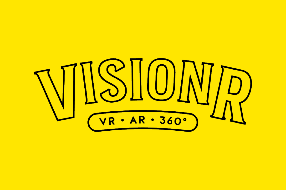 Logo de la startup VisionR sur fond jaune