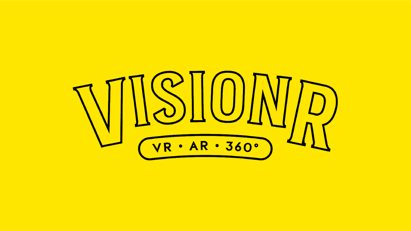 Logo de la startup VisionR sur fond jaune