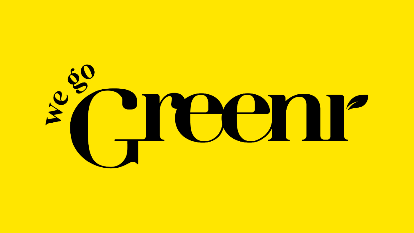 Logo de la startup We Go GreenR sur fond jaune